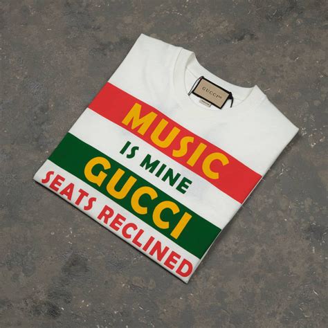 Gucci Music is Mine Seats Reclined Graphic Print T